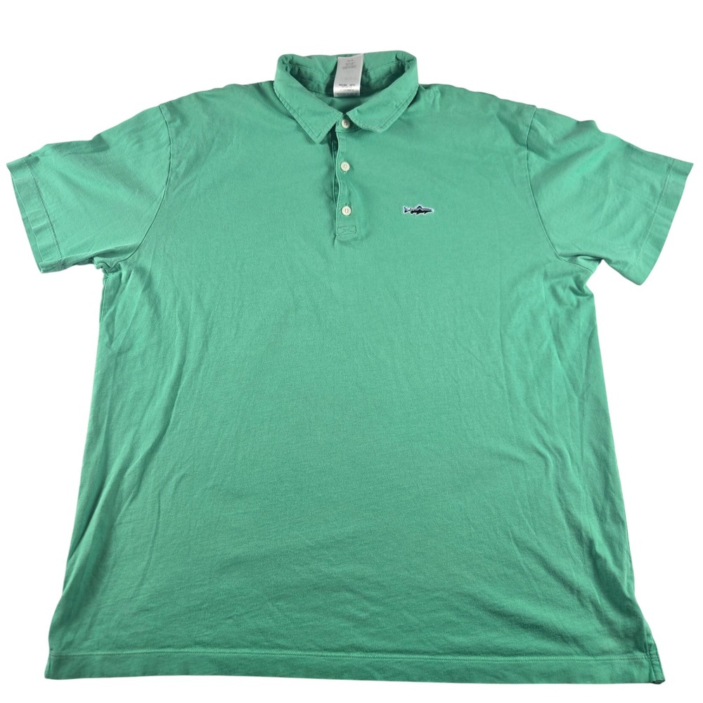 Patagonia Organic Cotton Polo Shirt‎ Men's Large Green Short Sleeve Casual